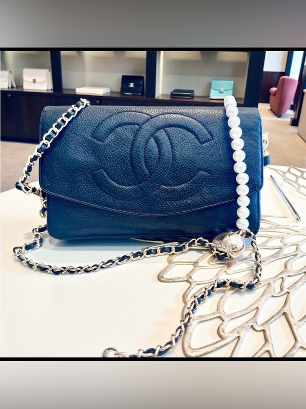 Chanel Caviar Classic Flap Clutch